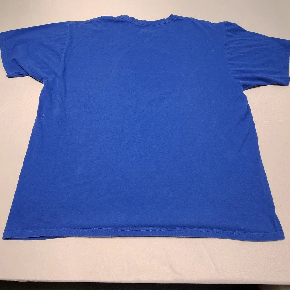 Adidas Detroit Pistons T-Shirt Mens 2XL Blue Distressed Logo Go-To Tee